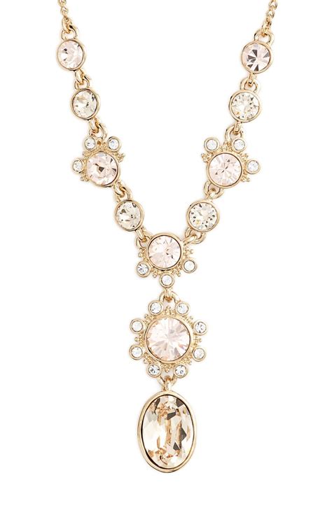 nordstrom givenchy pave crystal y necklace|Givenchy necklace.